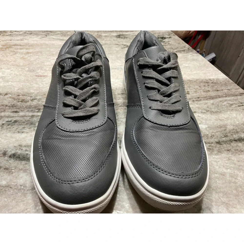 Weatherproof Vintage Ethan Sneaker Mens 10.5 Grey‎ Faux Leather Low Top 1221795